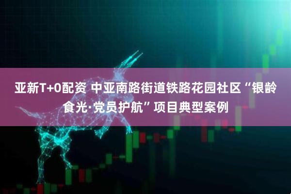 亚新T+0配资 中亚南路街道铁路花园社区“银龄食光·党员护航”项目典型案例