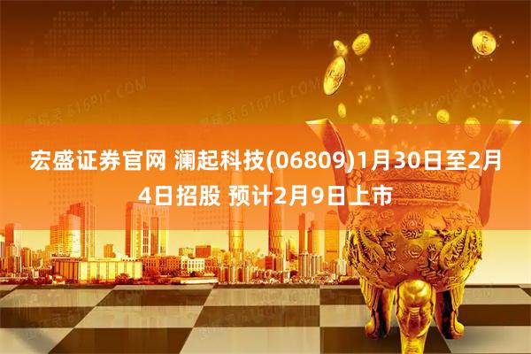 宏盛证券官网 澜起科技(06809)1月30日至2月4日招股 预计2月9日上市